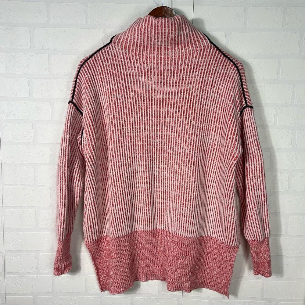 Soft Surroundings Funnel Neck Sweater Size Small Ribbed Chunky Knit - Picture 10 of 13